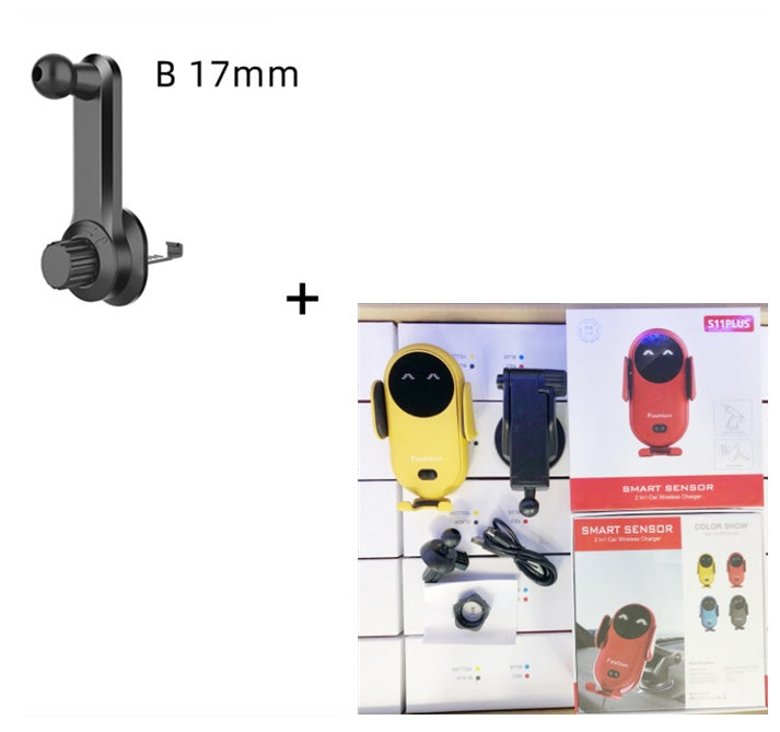 Smart Wireless Car Charger & Auto-Clamping Phone Holder – Fast Charging & Infrared Sensor