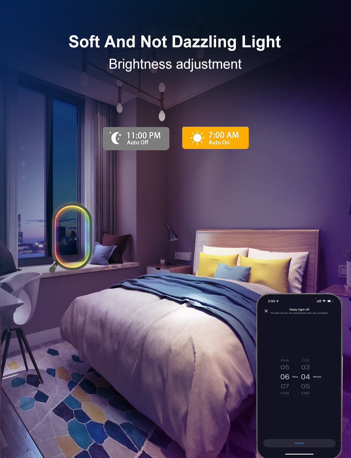 Smart RGB Ambience Light – Customizable LED Mood Lighting for Home & Gaming Setup