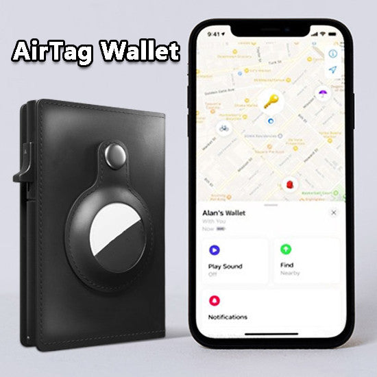 Minimalist RFID Wallet – Slim, Secure & Anti-Theft with AirTag Holder